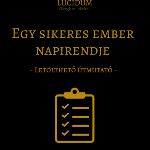 egy sikeres ember napirendje